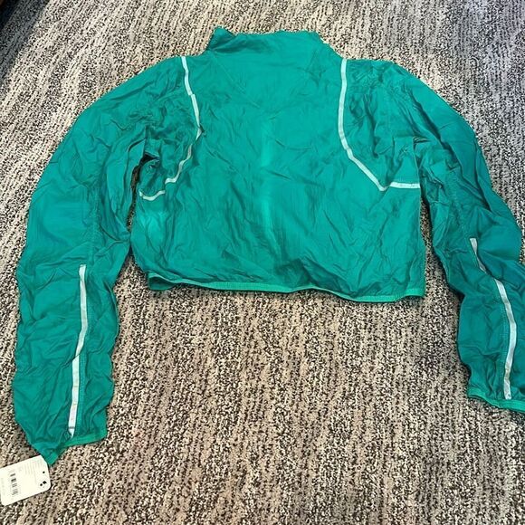 New Free People Great Escape Run Windbreaker Green XS - Picture 4 of 6